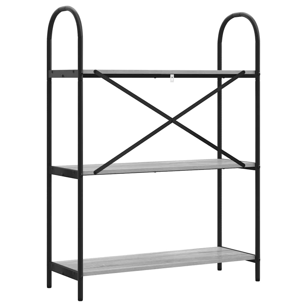 Bücherregal 3 Ebenen 80 x 30 x 109 cm Holzwerkstoff