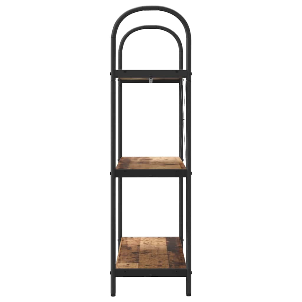 Bücherregal 3 Ebenen 80 x 30 x 109 cm Holzwerkstoff Altholz