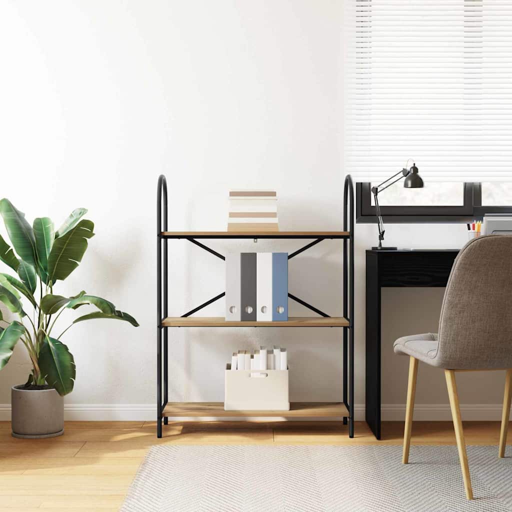 Bücherregal 3 Ebenen 80 x 30 x 109 cm Holzwerkstoff
