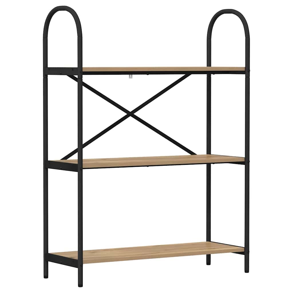 Bücherregal 3 Ebenen 80 x 30 x 109 cm Holzwerkstoff