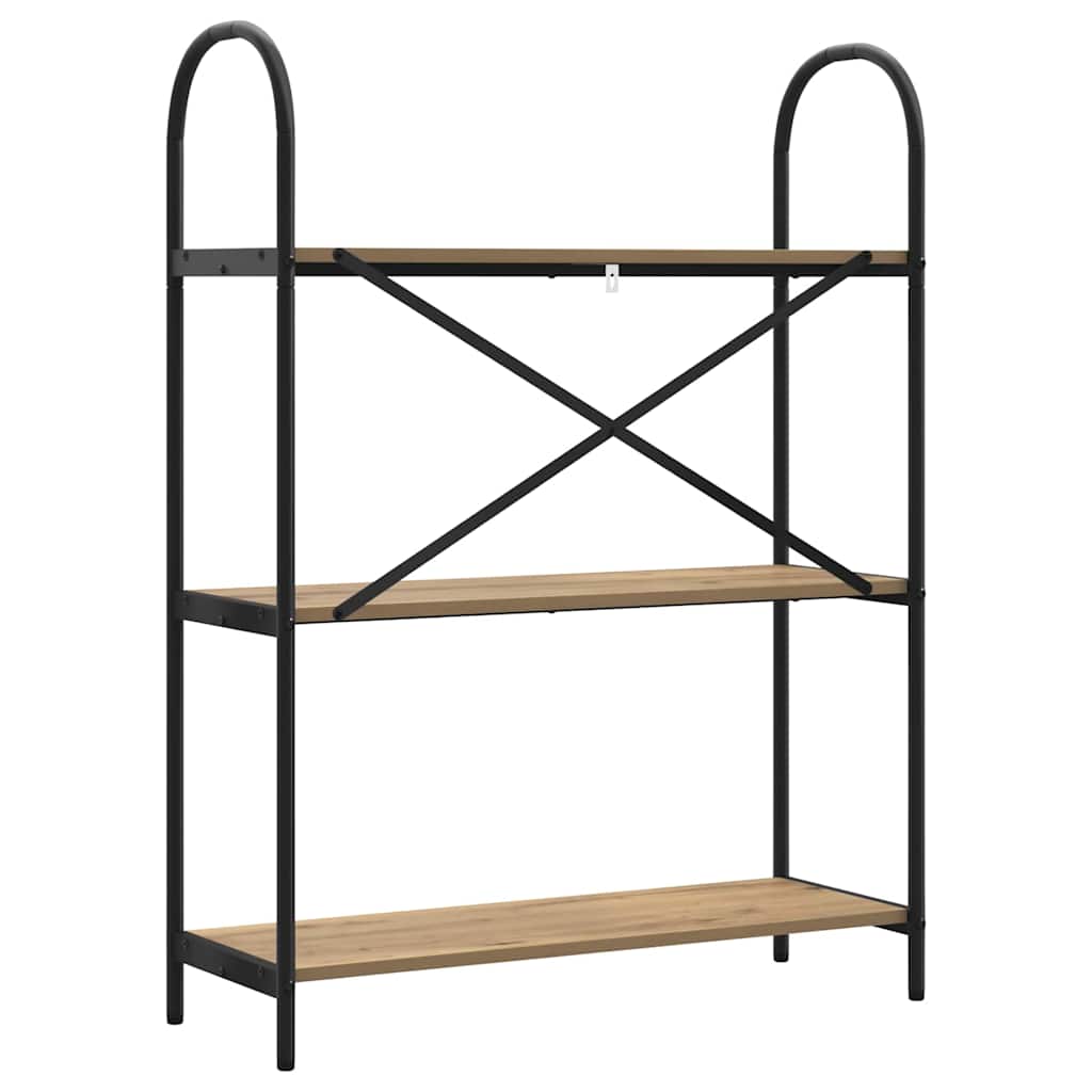 Bücherregal 3 Ebenen 80 x 30 x 109 cm Holzwerkstoff