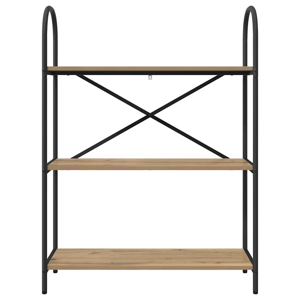 Bücherregal 3 Ebenen 80 x 30 x 109 cm Holzwerkstoff