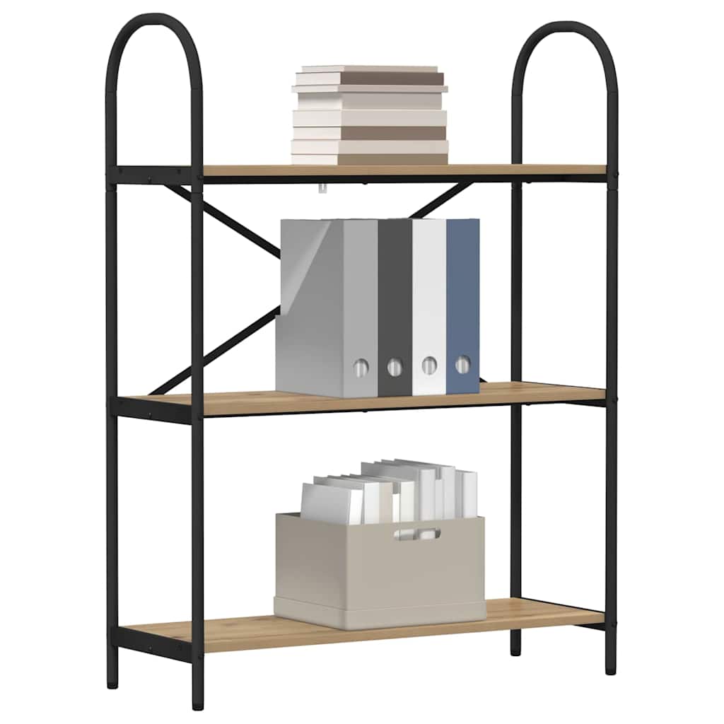 Bücherregal 3 Ebenen 80 x 30 x 109 cm Holzwerkstoff