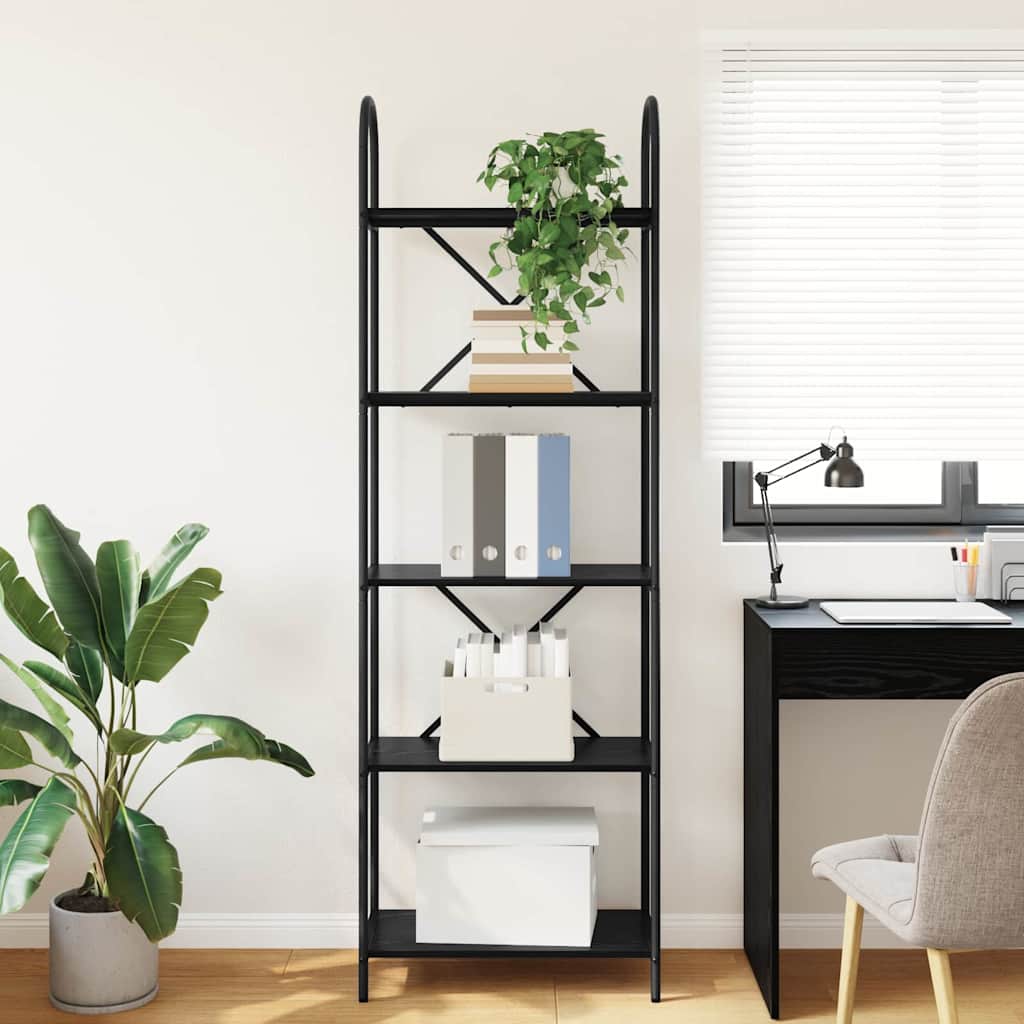 Bücherregal 5 Ebenen 60 x 30 x 183 cm Holzwerkstoff