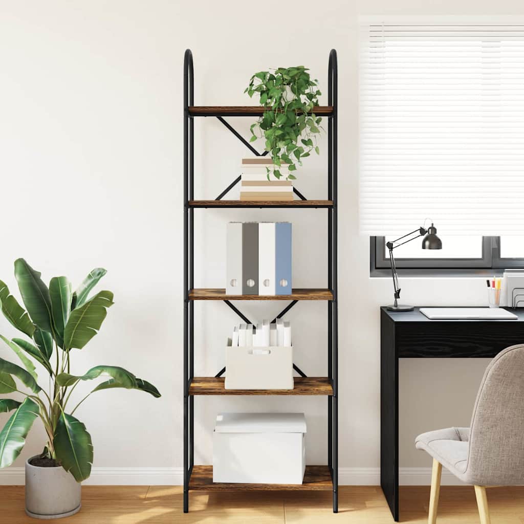 Bücherregal 5 Ebenen 60 x 30 x 183 cm Holzwerkstoff