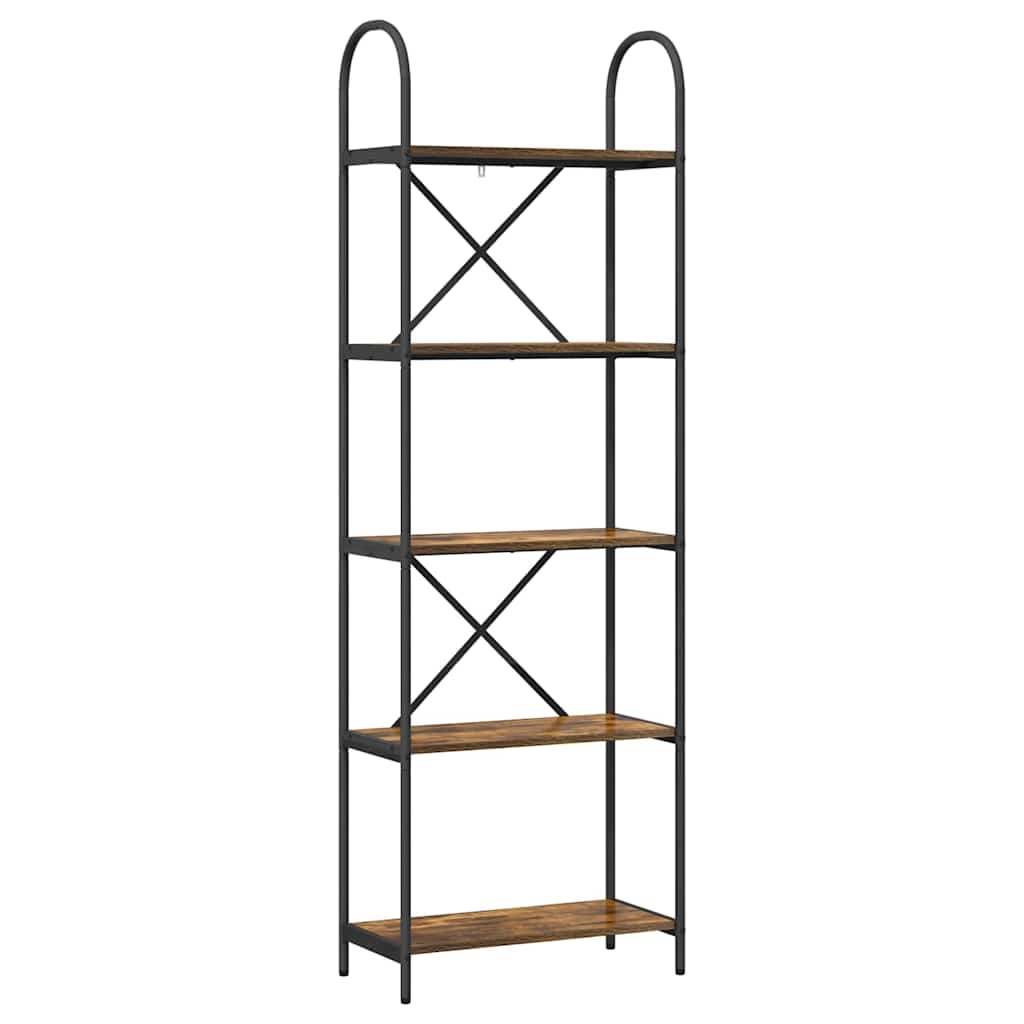 Bücherregal 5 Ebenen 60 x 30 x 183 cm Holzwerkstoff