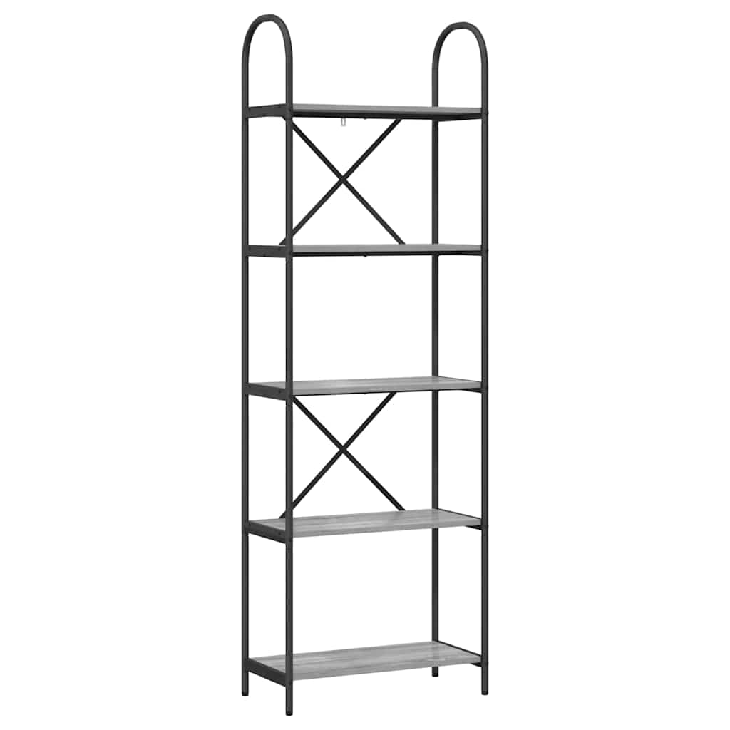 Bücherregal 5 Ebenen 60 x 30 x 183 cm Holzwerkstoff