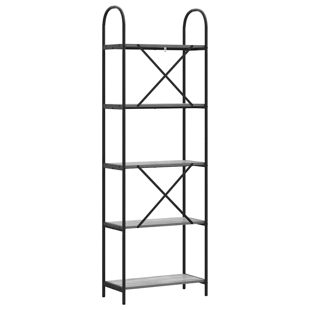 Bücherregal 5 Ebenen 60 x 30 x 183 cm Holzwerkstoff