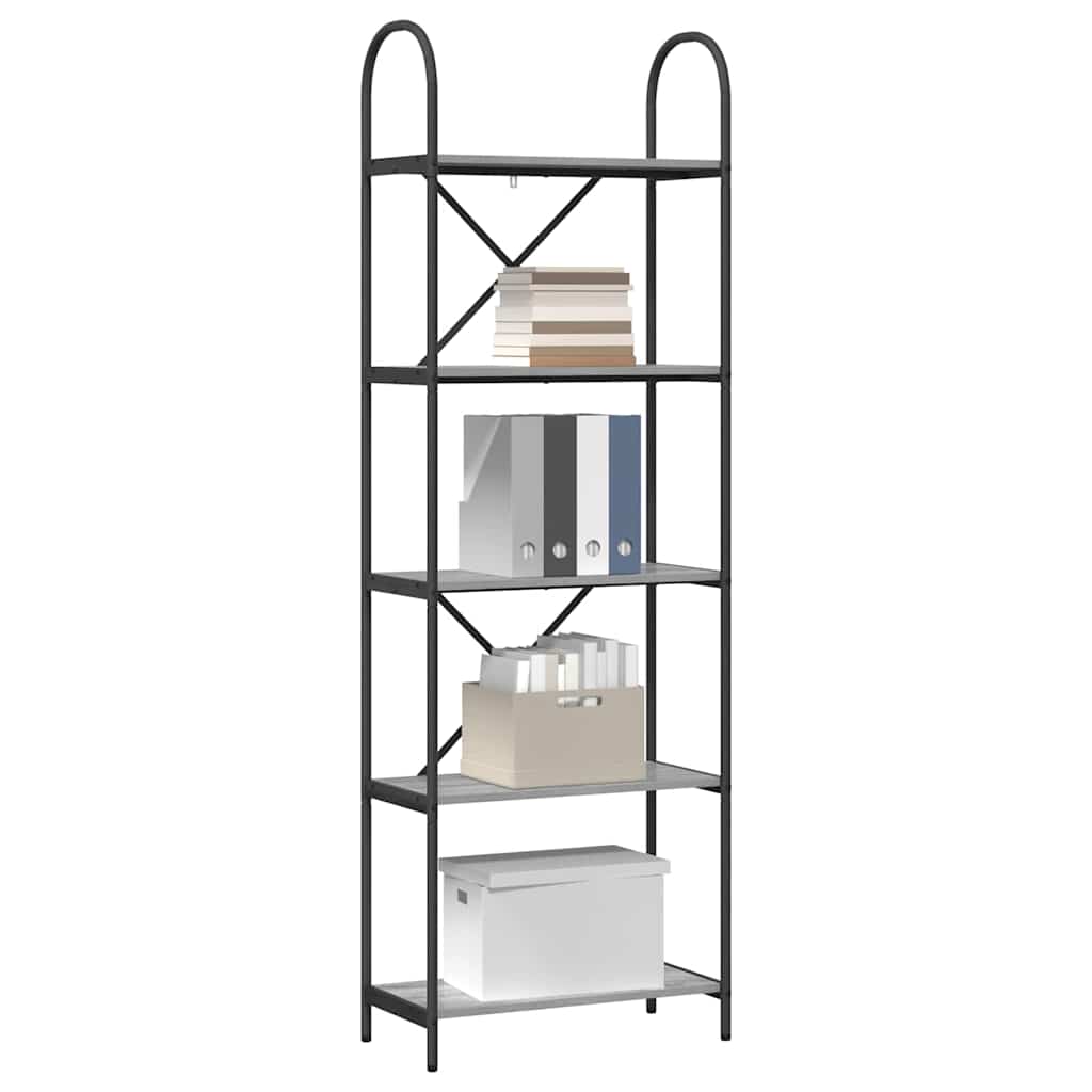 Bücherregal 5 Ebenen 60 x 30 x 183 cm Holzwerkstoff