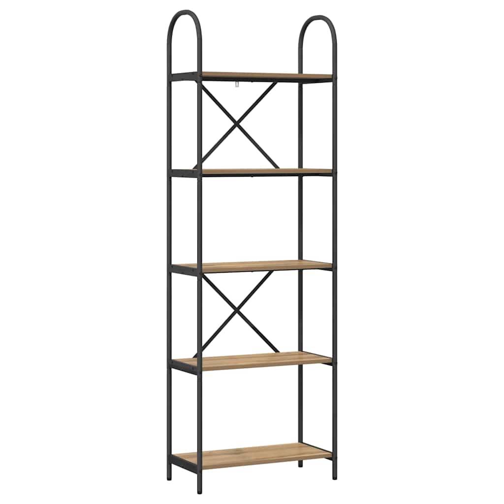 Bücherregal 5 Ebenen 60 x 30 x 183 cm Holzwerkstoff