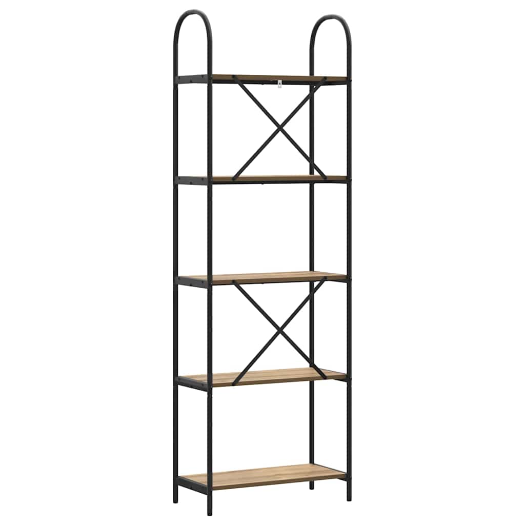 Bücherregal 5 Ebenen 60 x 30 x 183 cm Holzwerkstoff