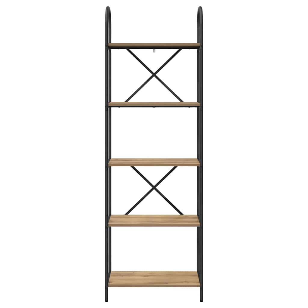 Bücherregal 5 Ebenen 60 x 30 x 183 cm Holzwerkstoff