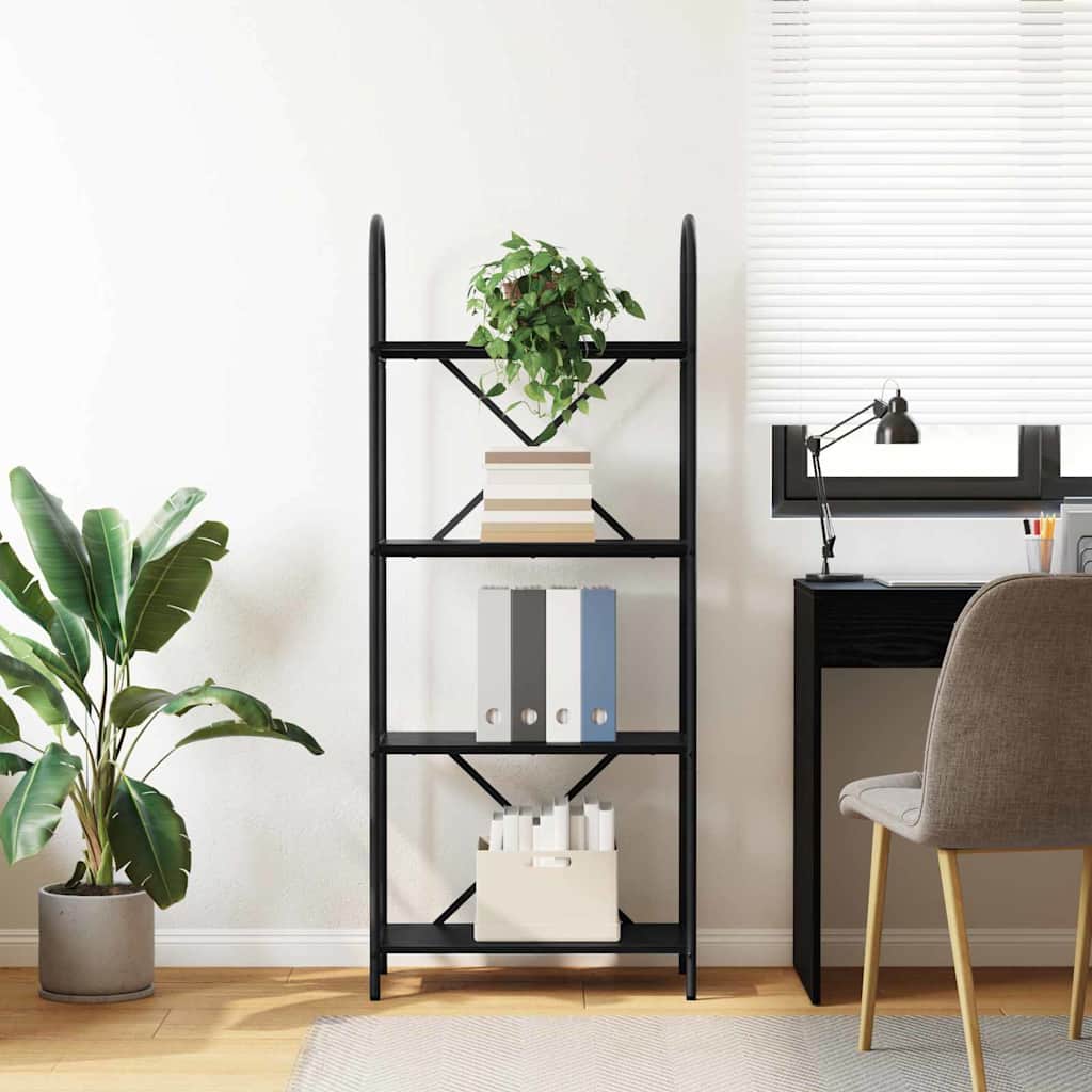 Bücherregal 4 Ebenen 60 x 30 x 146 cm Holzwerkstoff