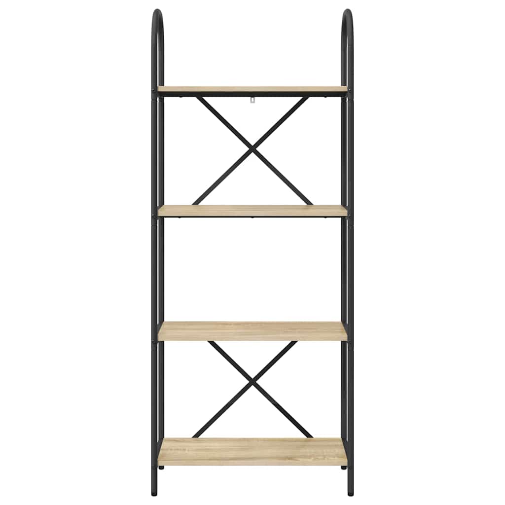 Bücherregal 4 Ebenen 60 x 30 x 146 cm Holzwerkstoff