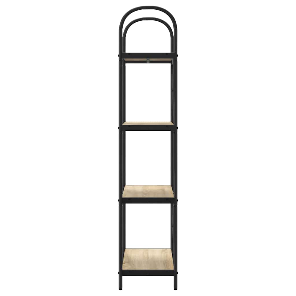 Bücherregal 4 Ebenen 60 x 30 x 146 cm Holzwerkstoff