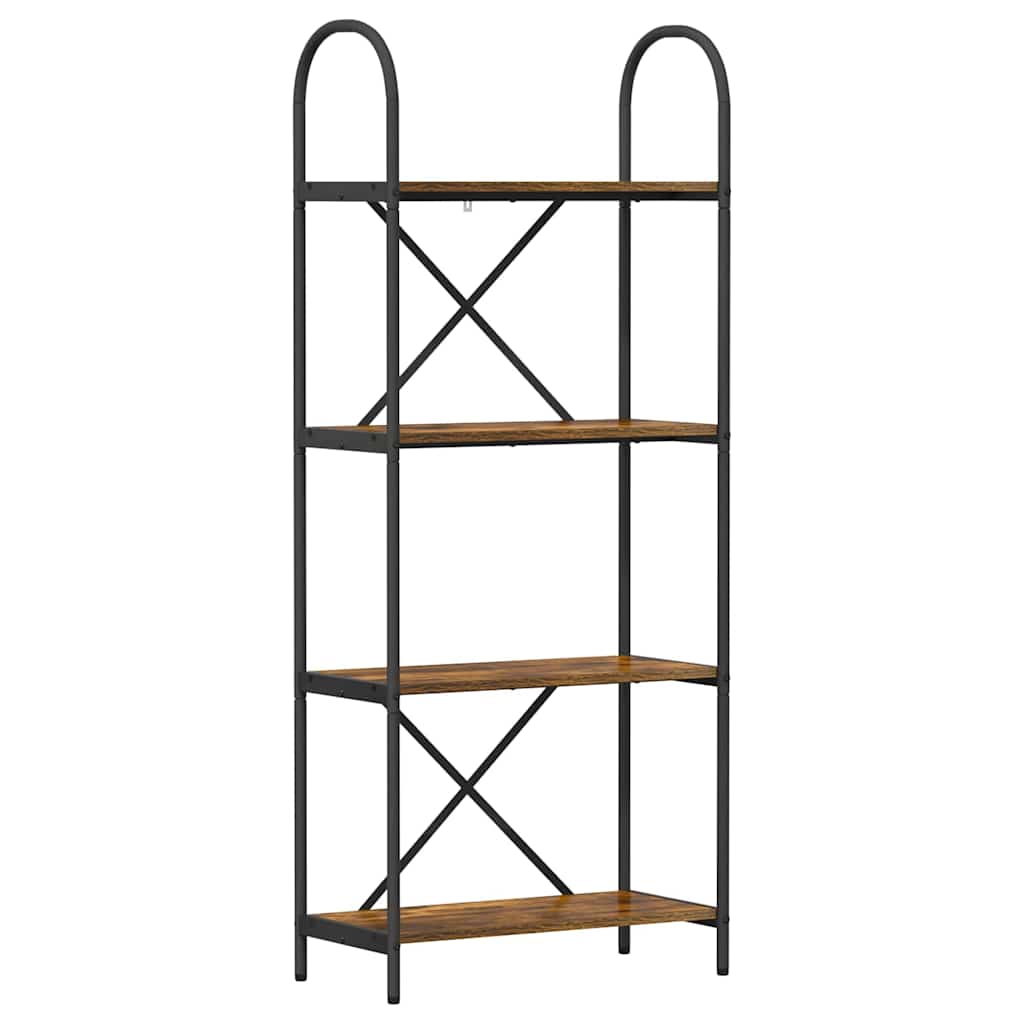 Bücherregal 4 Ebenen 60 x 30 x 146 cm Holzwerkstoff