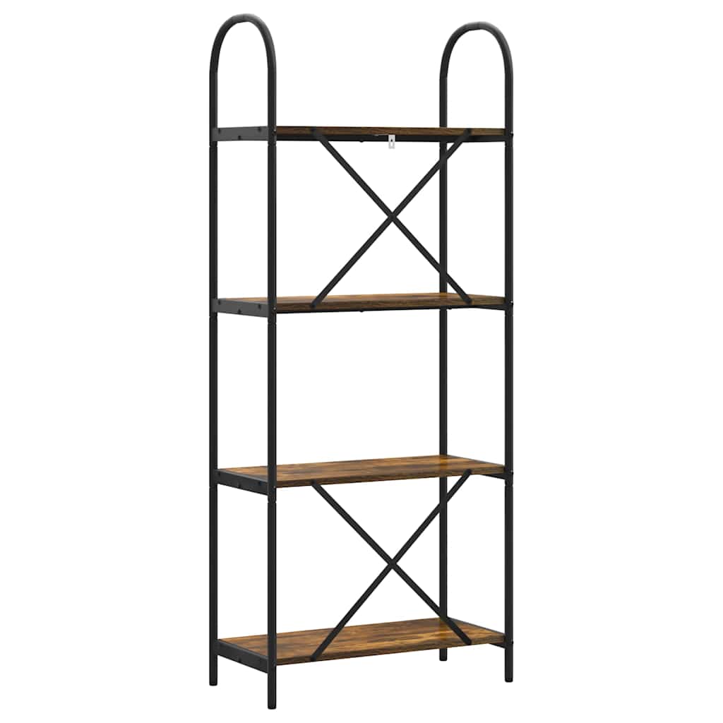 Bücherregal 4 Ebenen 60 x 30 x 146 cm Holzwerkstoff