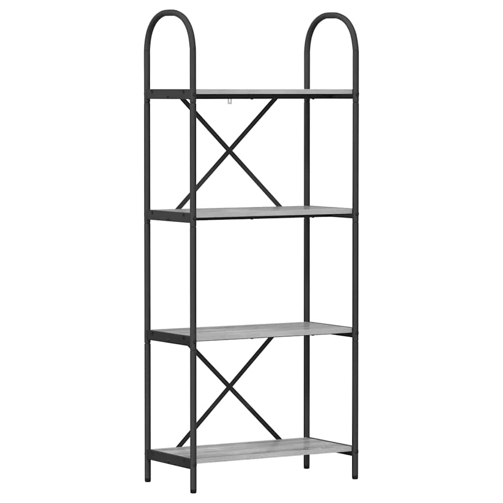 Bücherregal 4 Ebenen 60 x 30 x 146 cm Holzwerkstoff
