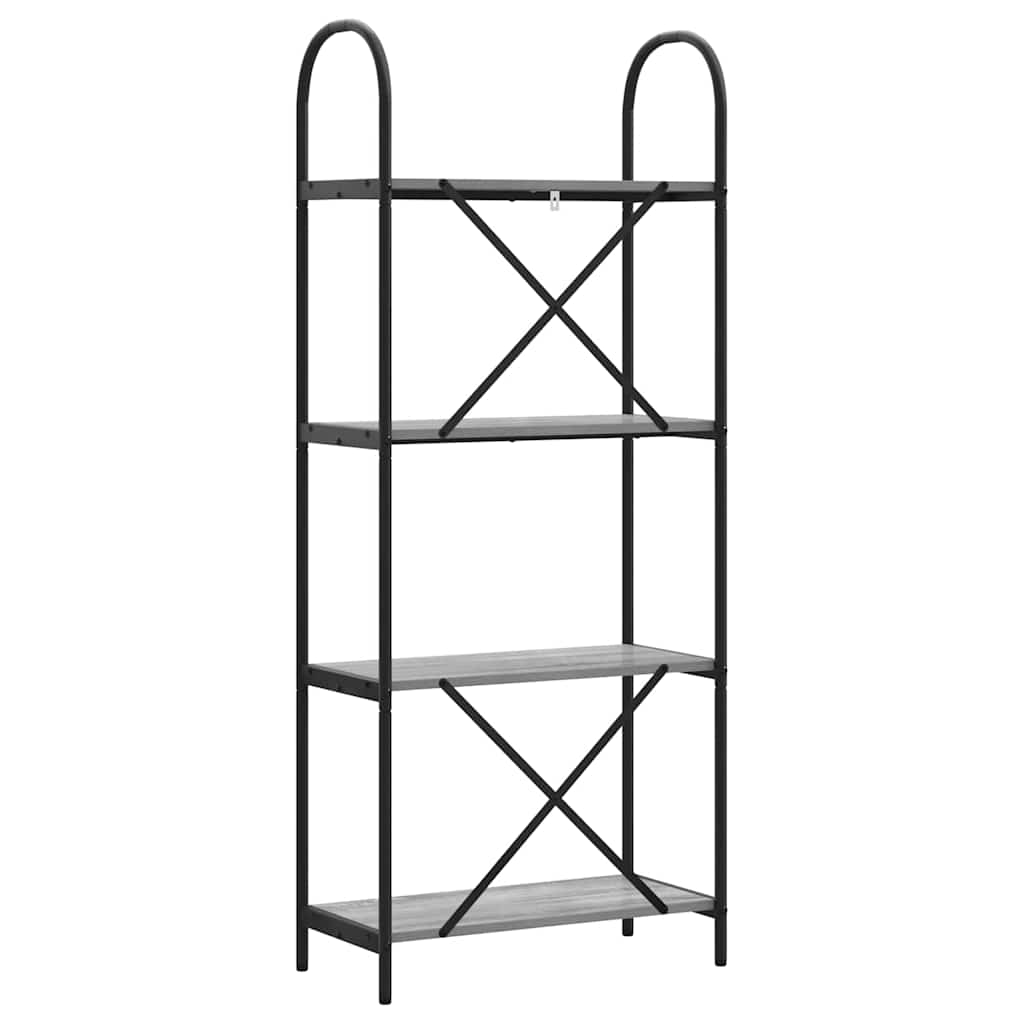 Bücherregal 4 Ebenen 60 x 30 x 146 cm Holzwerkstoff