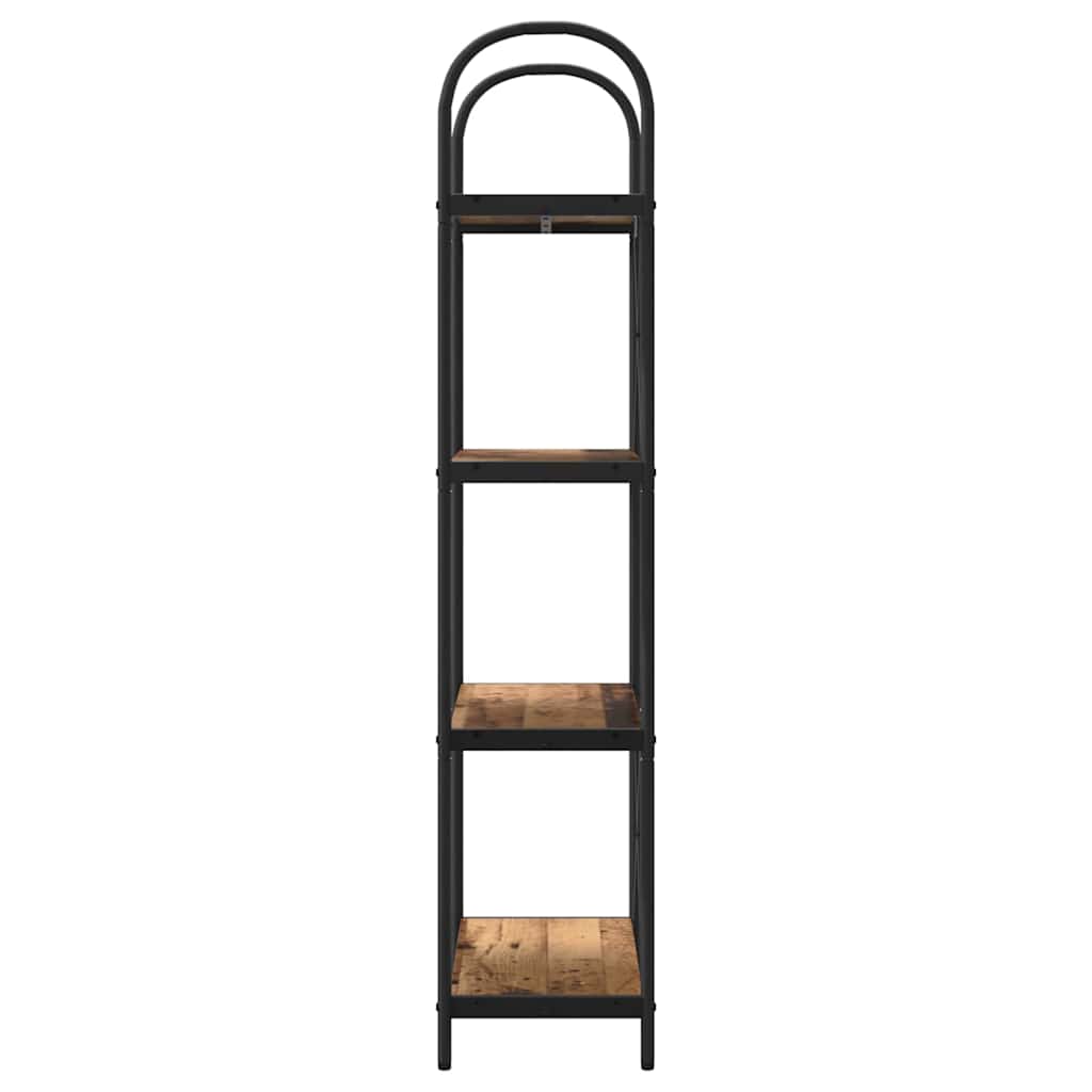 Bücherregal 4 Ebenen 60 x 30 x 146 cm Holzwerkstoff Altholz