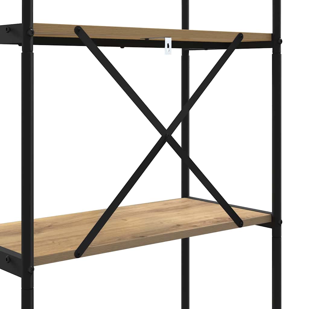 Bücherregal 4 Ebenen 60 x 30 x 146 cm Holzwerkstoff