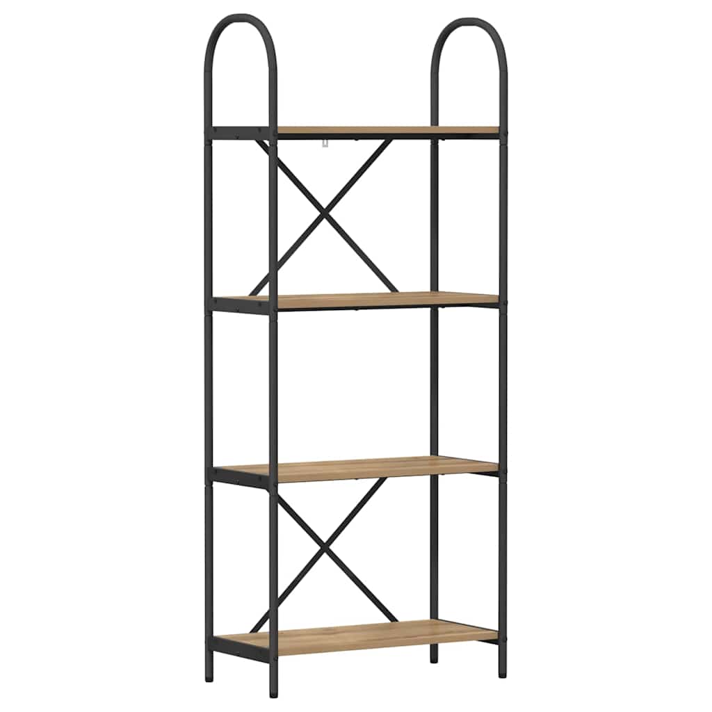 Bücherregal 4 Ebenen 60 x 30 x 146 cm Holzwerkstoff