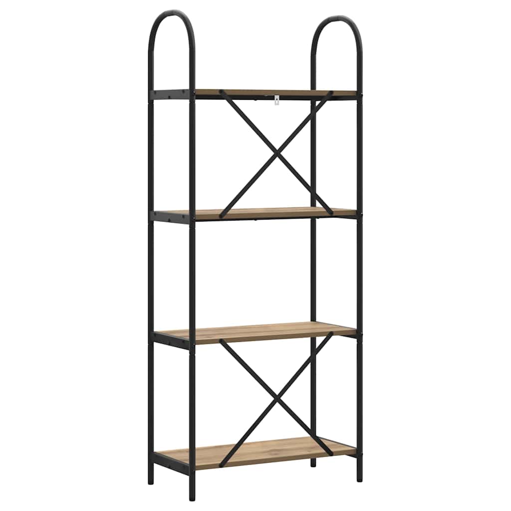 Bücherregal 4 Ebenen 60 x 30 x 146 cm Holzwerkstoff