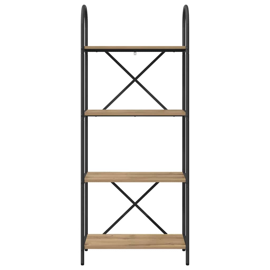 Bücherregal 4 Ebenen 60 x 30 x 146 cm Holzwerkstoff
