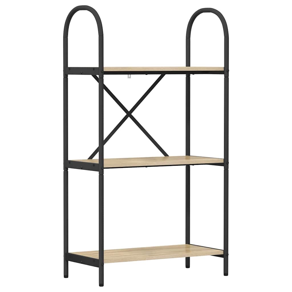 Bücherregal 3 Ebenen 60 x 30 x 109 cm Holzwerkstoff