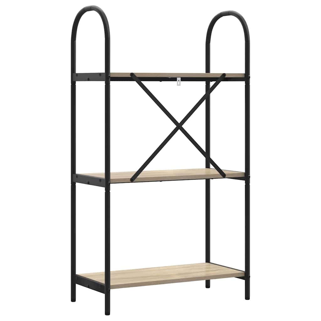 Bücherregal 3 Ebenen 60 x 30 x 109 cm Holzwerkstoff