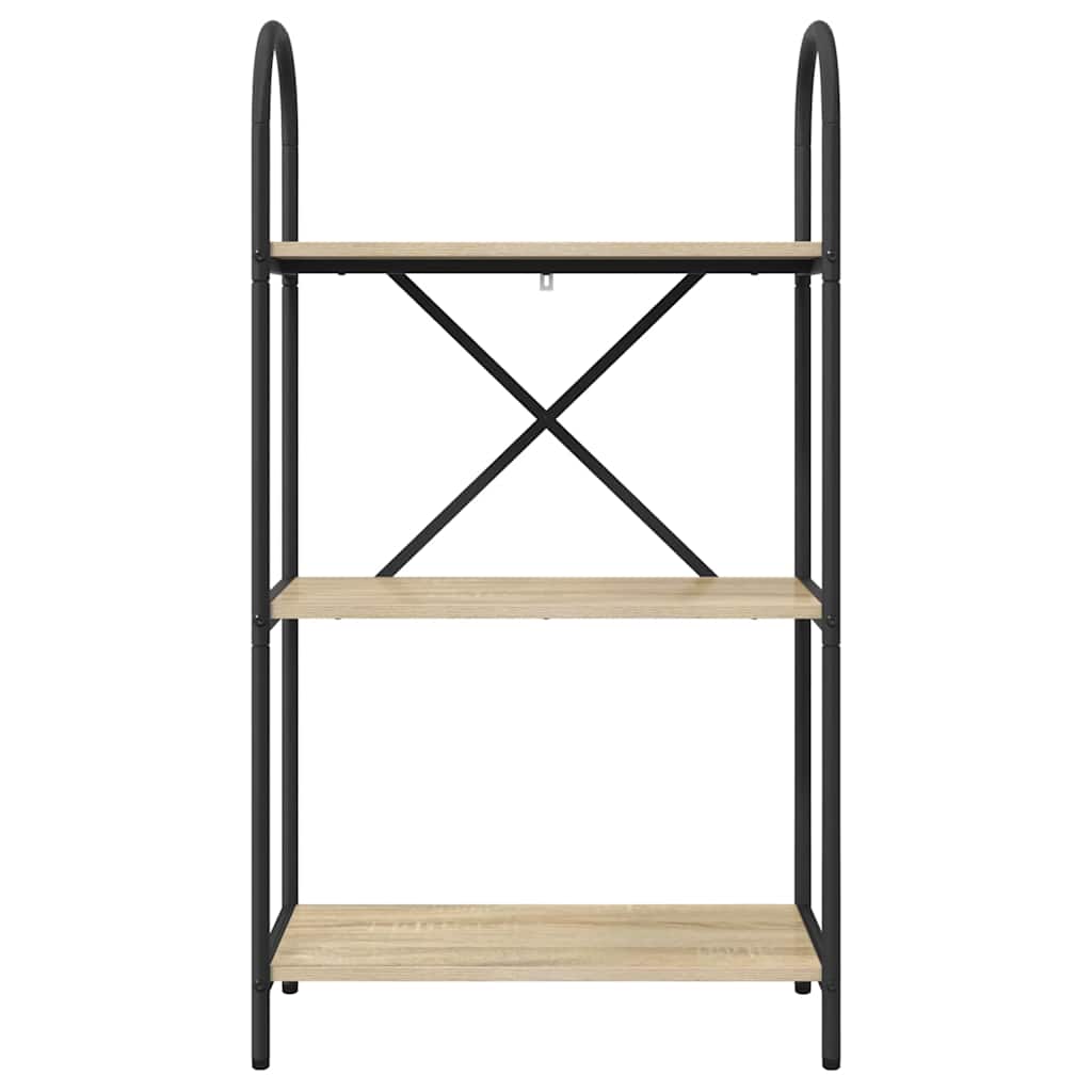 Bücherregal 3 Ebenen 60 x 30 x 109 cm Holzwerkstoff