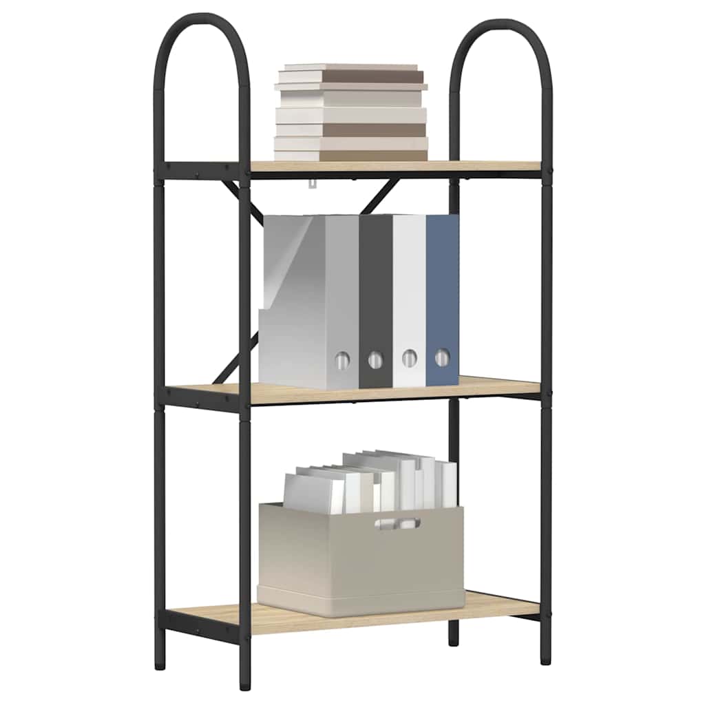 Bücherregal 3 Ebenen 60 x 30 x 109 cm Holzwerkstoff