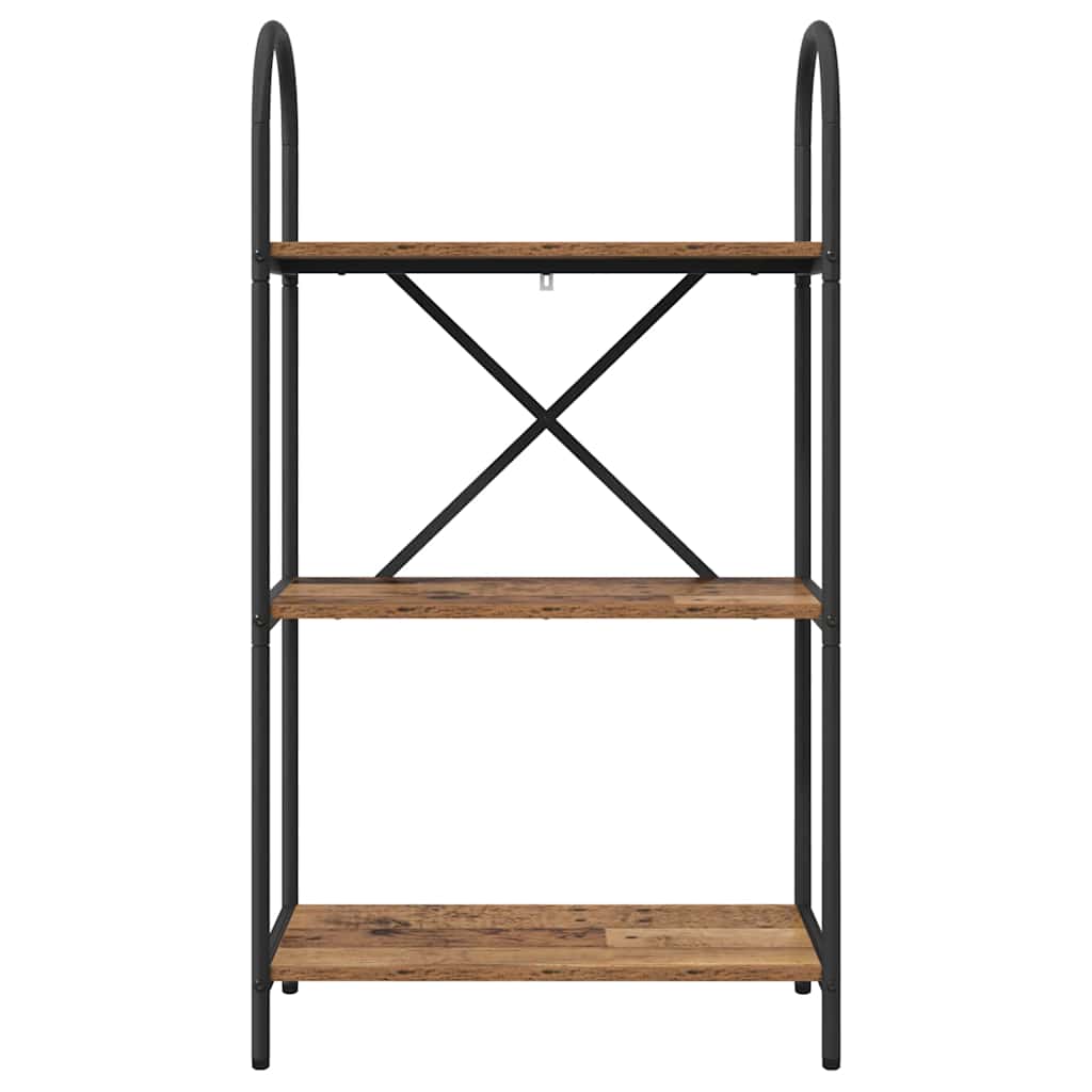 Bücherregal 3 Ebenen 60 x 30 x 109 cm Holzwerkstoff Altholz