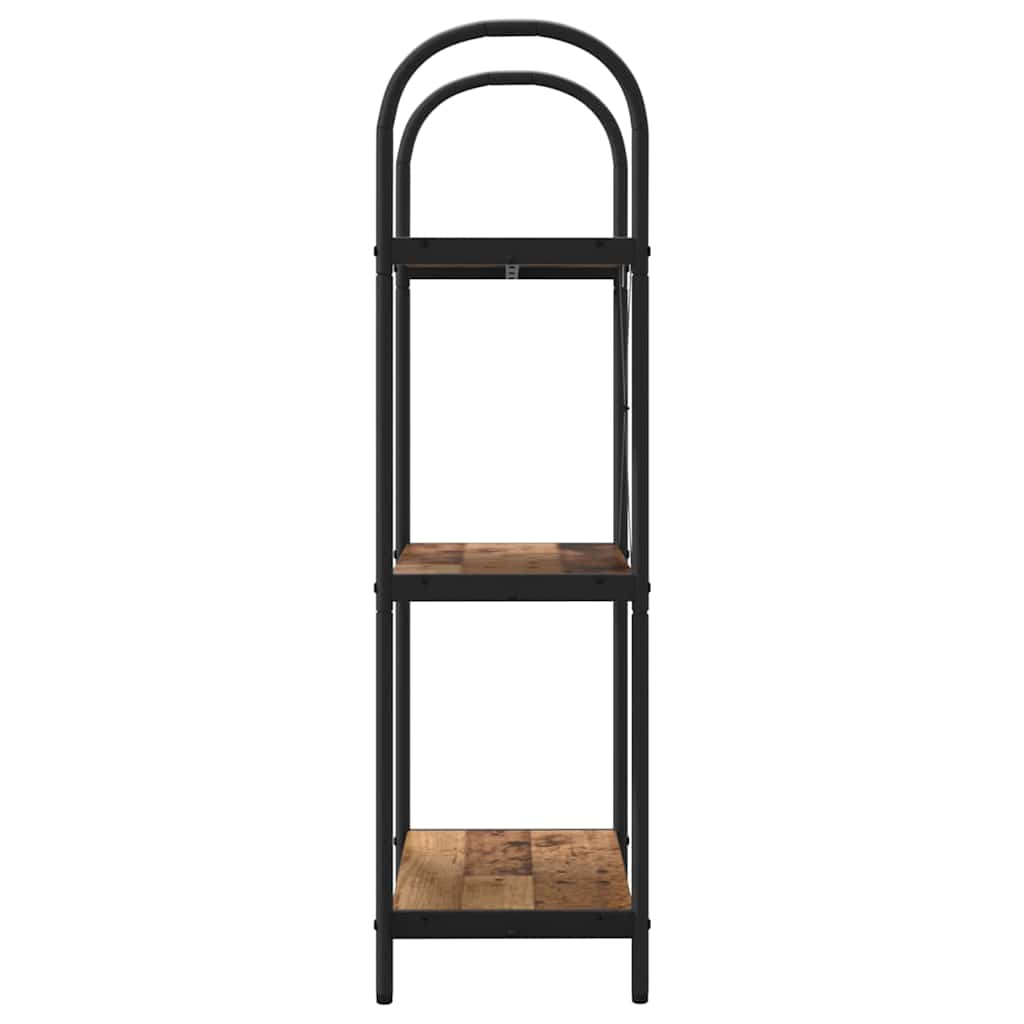 Bücherregal 3 Ebenen 60 x 30 x 109 cm Holzwerkstoff Altholz