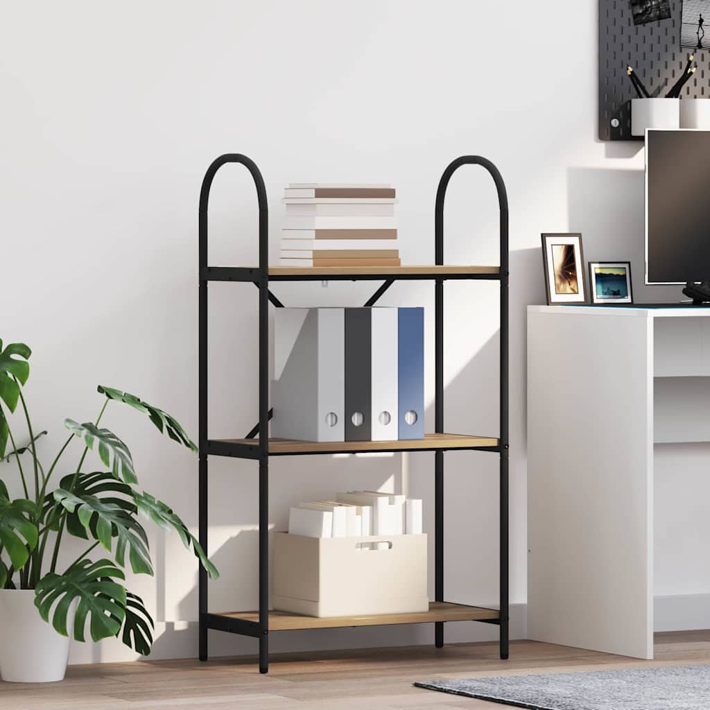 Bücherregal 3 Ebenen 60 x 30 x 109 cm Holzwerkstoff