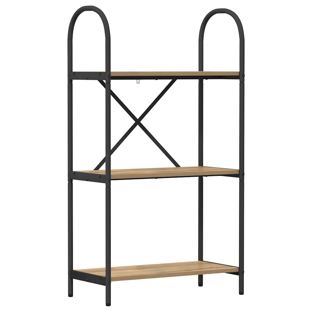 Bücherregal 3 Ebenen 60 x 30 x 109 cm Holzwerkstoff