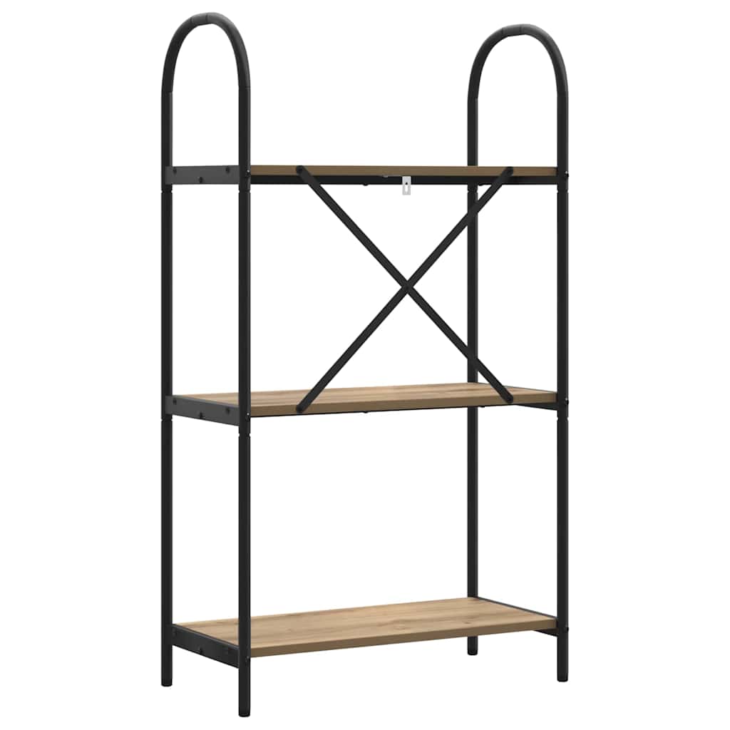 Bücherregal 3 Ebenen 60 x 30 x 109 cm Holzwerkstoff