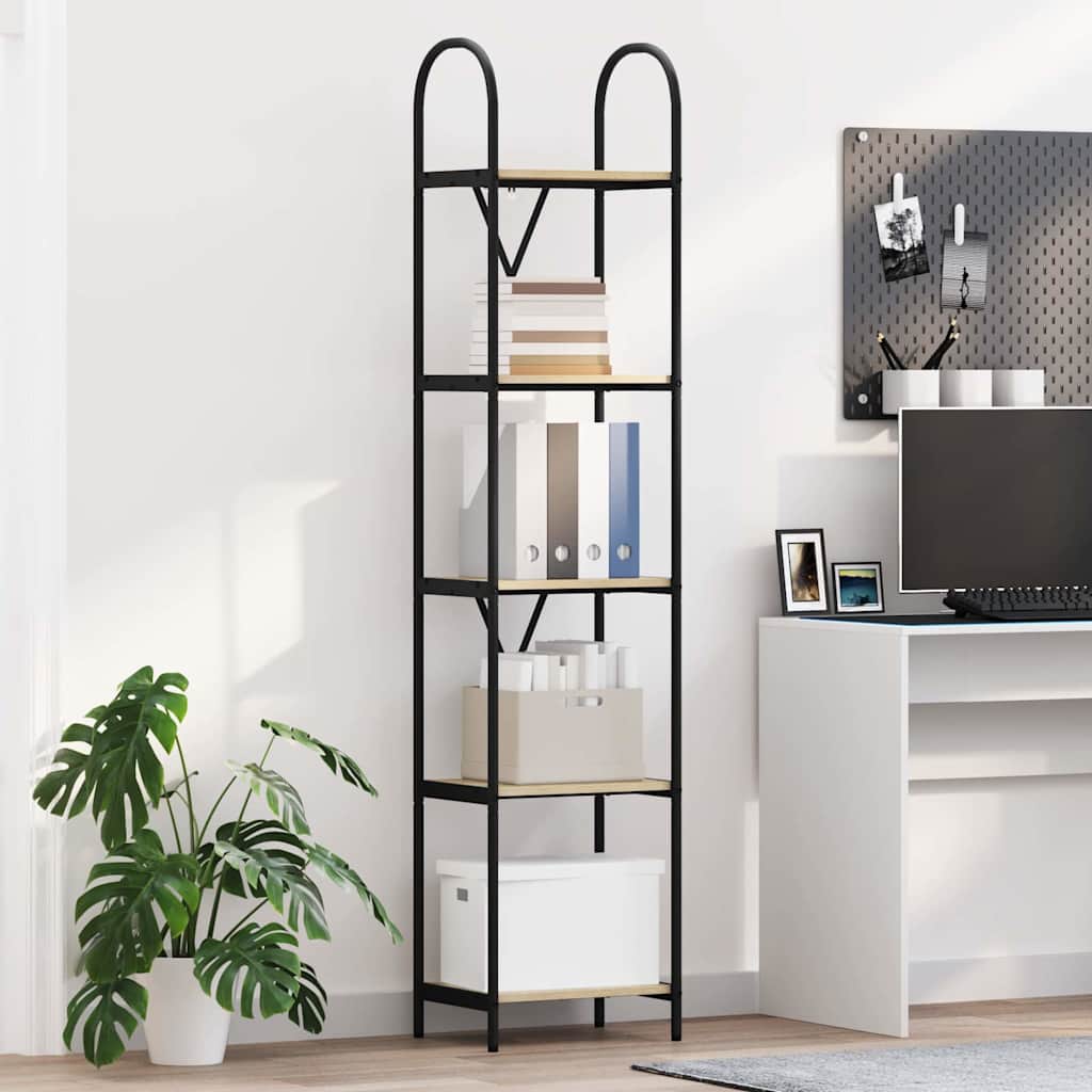 Bücherregal 5 Ebenen 40 x 30 x 183 cm Holzwerkstoff