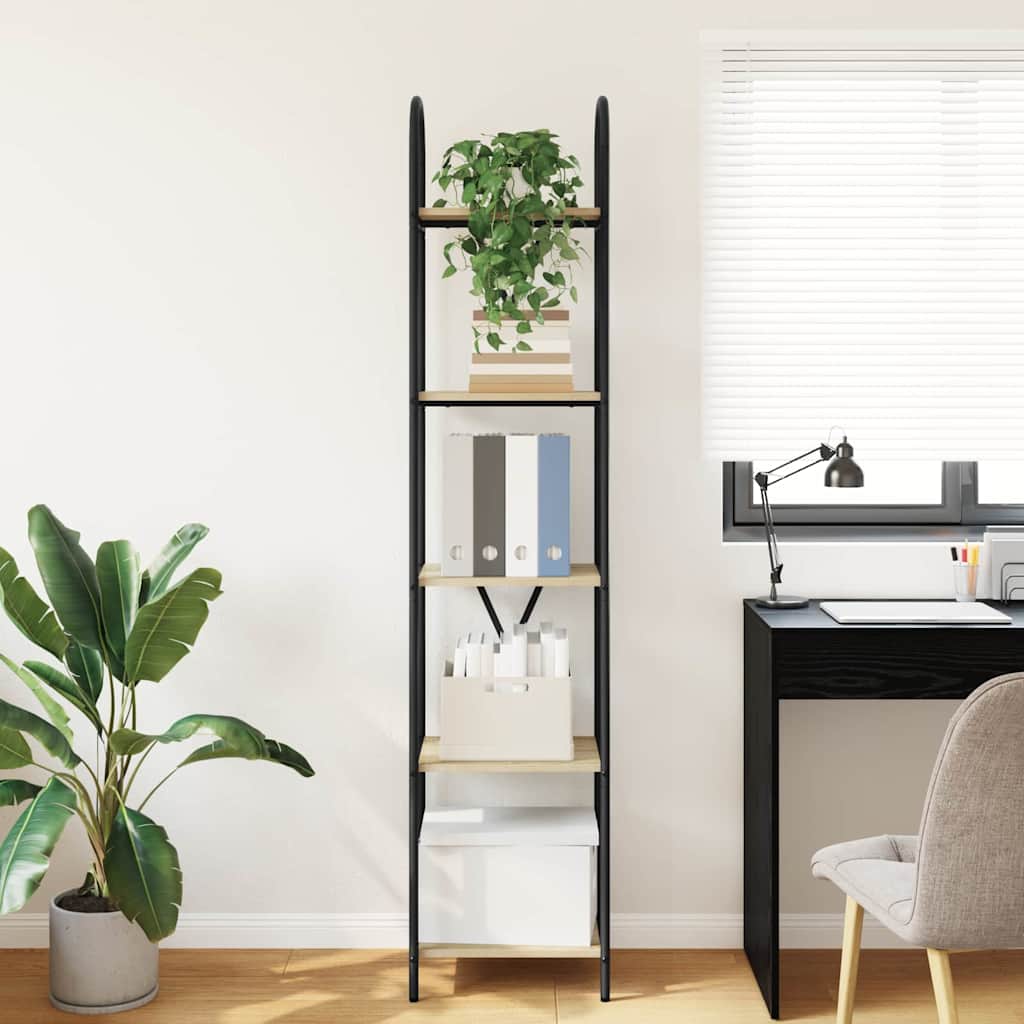 Bücherregal 5 Ebenen 40 x 30 x 183 cm Holzwerkstoff