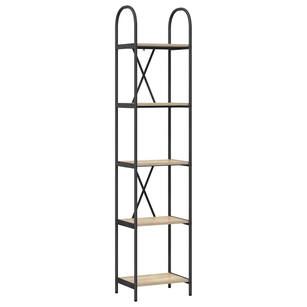Bücherregal 5 Ebenen 40 x 30 x 183 cm Holzwerkstoff