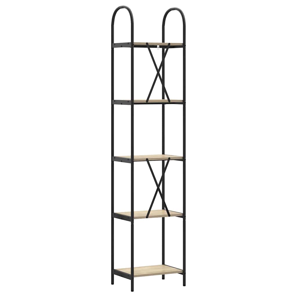 Bücherregal 5 Ebenen 40 x 30 x 183 cm Holzwerkstoff