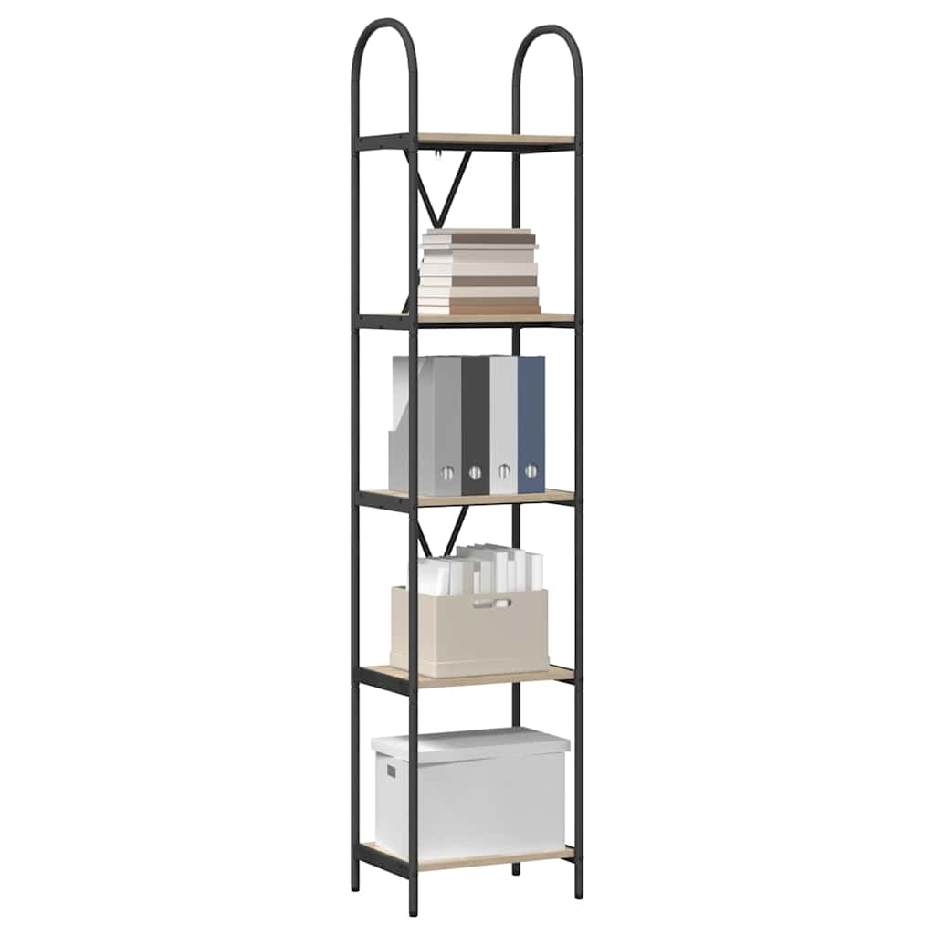 Bücherregal 5 Ebenen 40 x 30 x 183 cm Holzwerkstoff