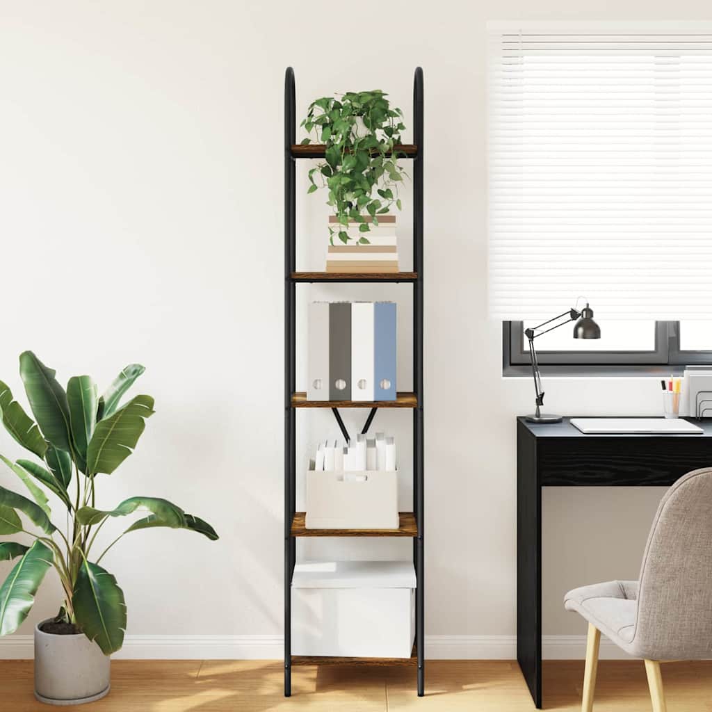 Bücherregal 5 Ebenen 40 x 30 x 183 cm Holzwerkstoff