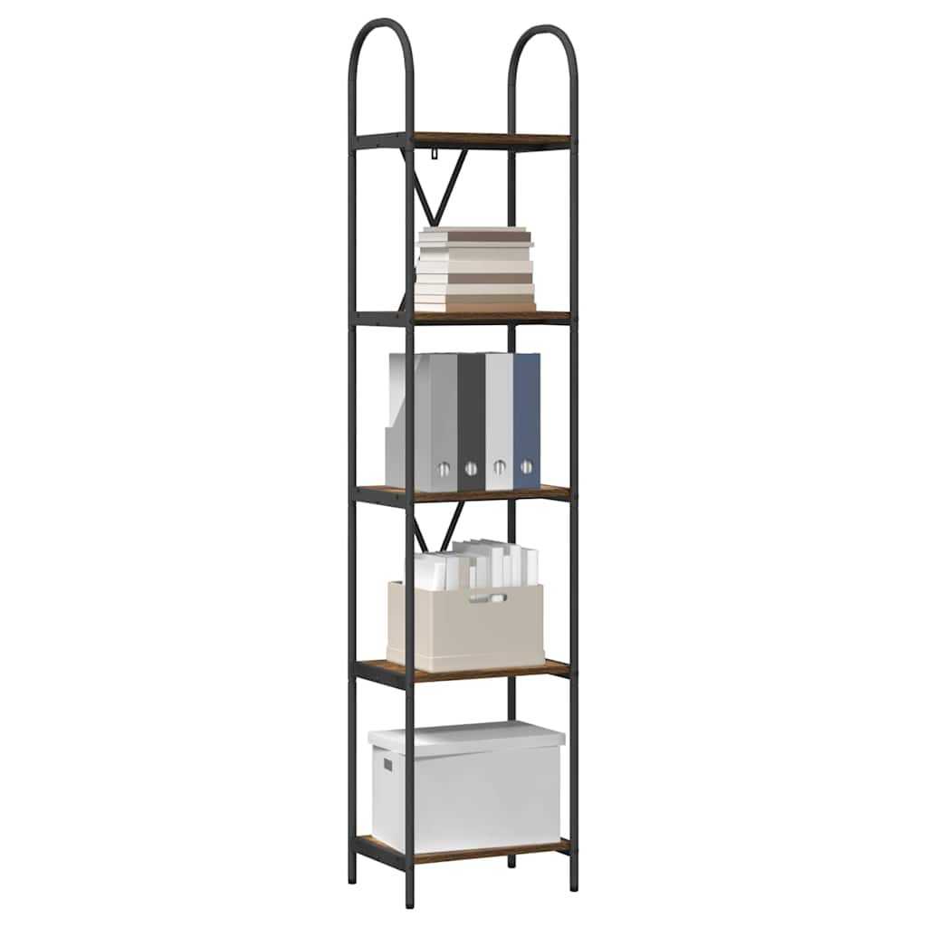 Bücherregal 5 Ebenen 40 x 30 x 183 cm Holzwerkstoff