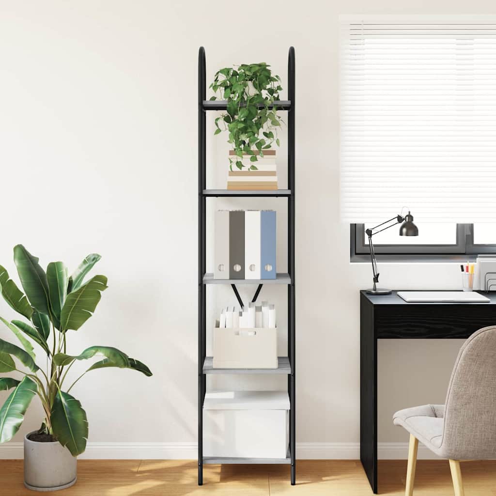 Bücherregal 5 Ebenen 40 x 30 x 183 cm Holzwerkstoff