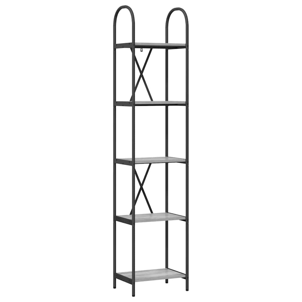 Bücherregal 5 Ebenen 40 x 30 x 183 cm Holzwerkstoff