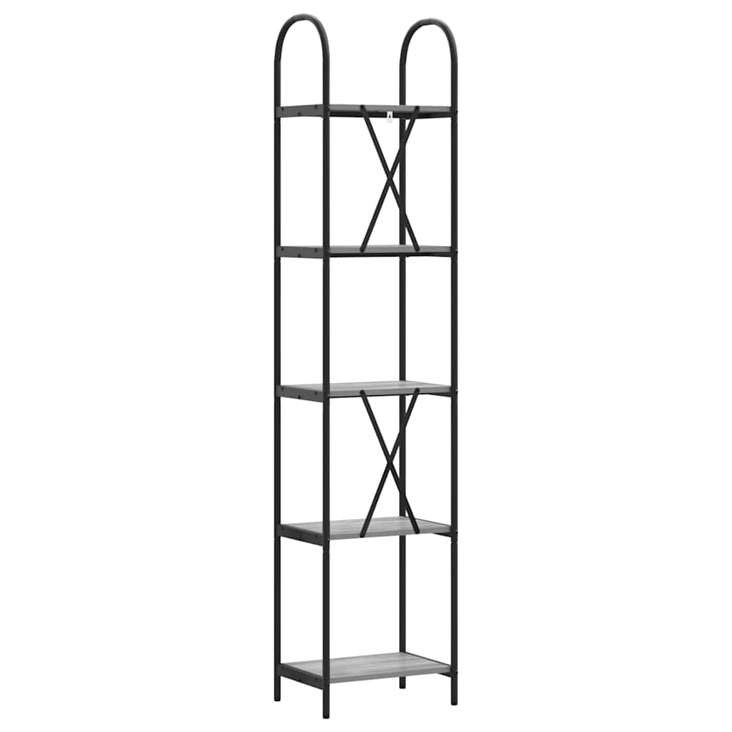 Bücherregal 5 Ebenen 40 x 30 x 183 cm Holzwerkstoff