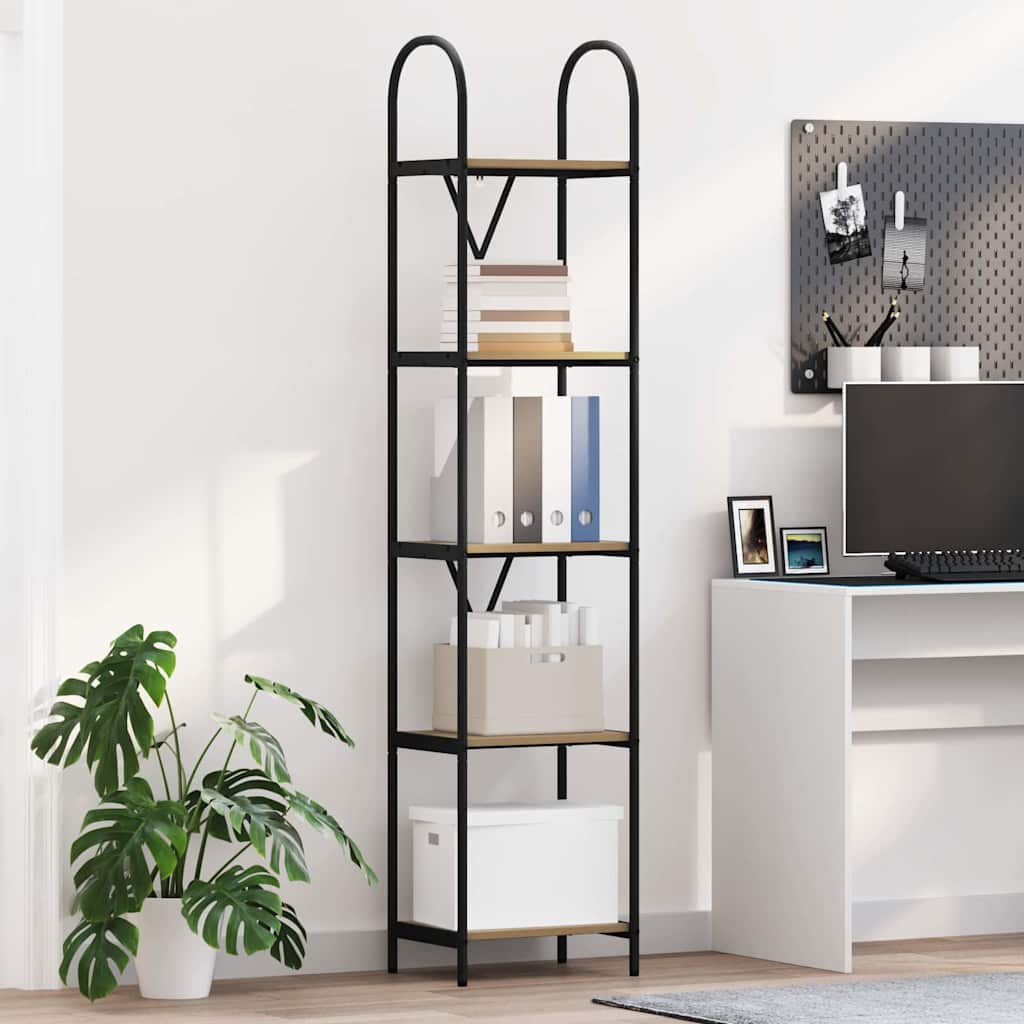 Bücherregal 5 Ebenen 40 x 30 x 183 cm Holzwerkstoff
