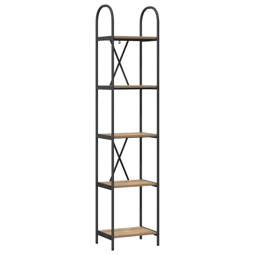 Bücherregal 5 Ebenen 40 x 30 x 183 cm Holzwerkstoff