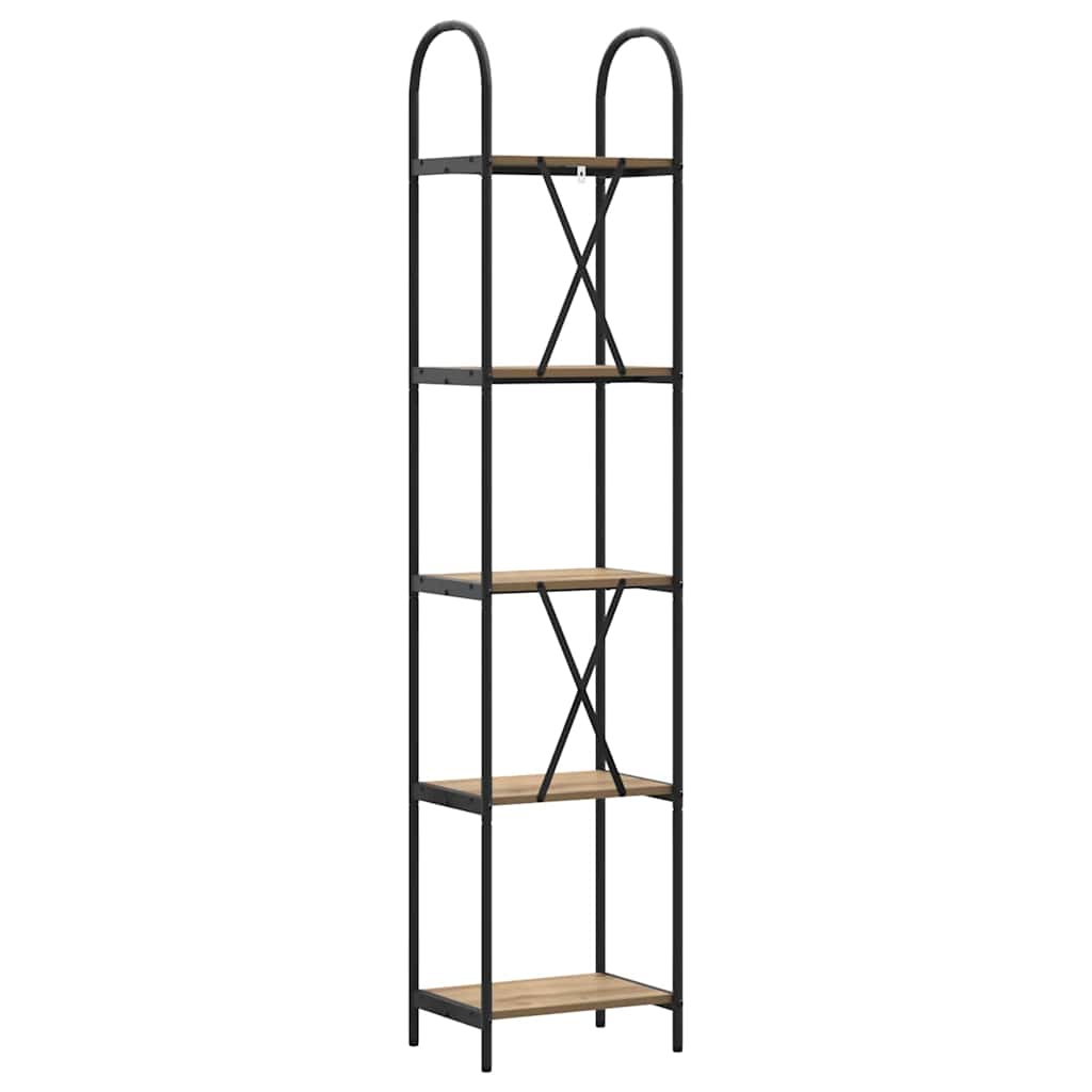 Bücherregal 5 Ebenen 40 x 30 x 183 cm Holzwerkstoff